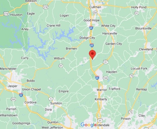 Black Bottom, Alabama area map & More