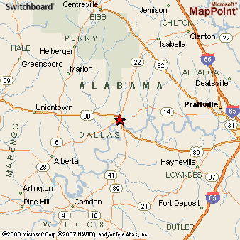 Alabama map selma Vintage Map