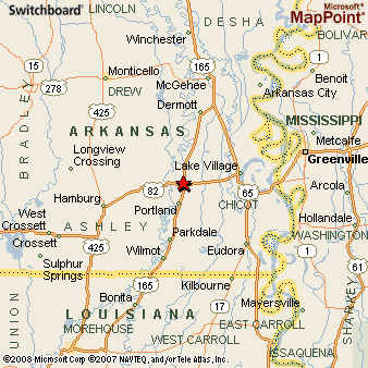 Montrose, Arkansas Area Map & More