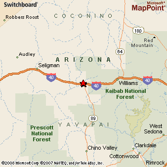 Ash Fork Az Map Ash Fork, Arizona Area Map & More