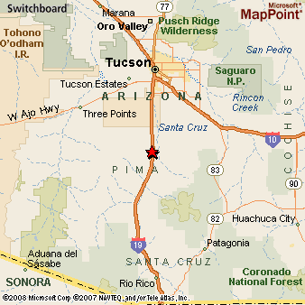 Green Valley Arizona Area Map More