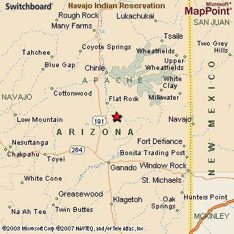 Nazlini, Arizona Area Map & More