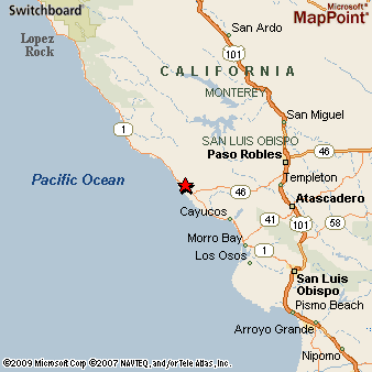 Map Of Cambria Ca Cambria, California Area Map & More