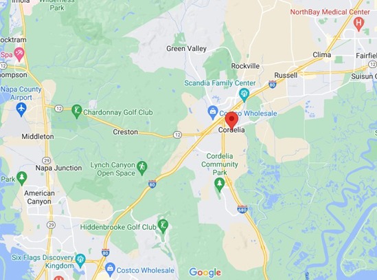 Where is Cordelia, California? see area map & more