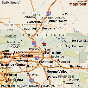 Map of Crestline, California