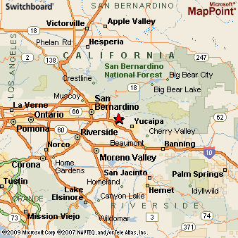 Mentone, California Area Map & More