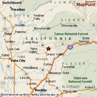 Where is Nevada City, California? see area map & more