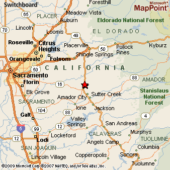 Plymouth, California Area Map & More