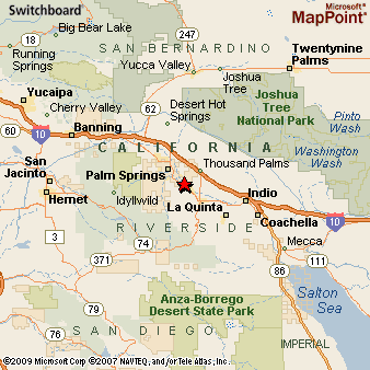 Rancho Mirage, California Area Map & More