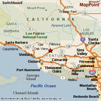 Santa Paula California Area Map More