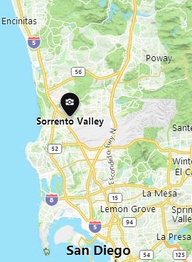 Sorrento Valley [San Diego nbhd], California Area Map & More