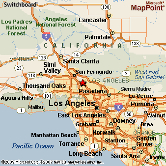 Sun Valley Los Angeles Nbhd California Area Map More