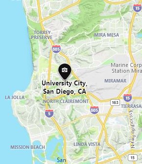 University Of San Diego Map University City [San Diego Nbhd], California Area Map & More