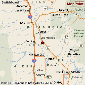 Vina, California Area Map & More