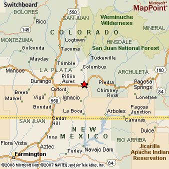 Bayfield, Colorado Area Map & More