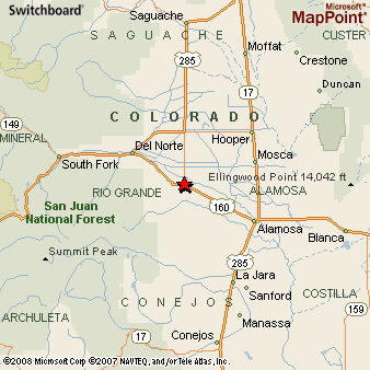 Monte Vista Colorado Map Monte Vista, Colorado Area Map & More