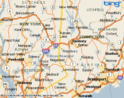 Ridgebury, Connecticut Area Map & More