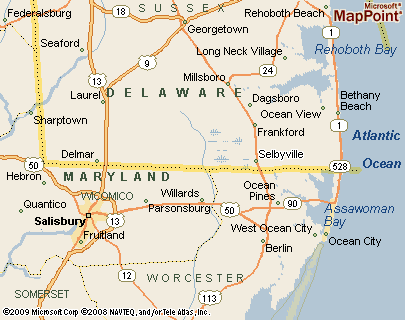 Selbyville, Delaware Area Map & More