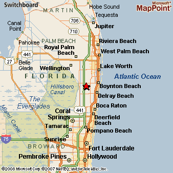 Map Of Delray Beach West Delray Beach, Florida Area Map & More