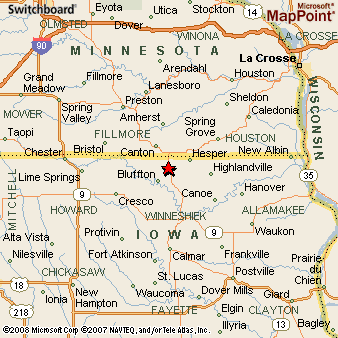 Burr Oak Iowa Map Burr Oak, Iowa Area Map & More