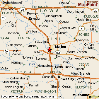 Cedar Rapids Iowa On Map Cedar Rapids, Iowa Area Map & More