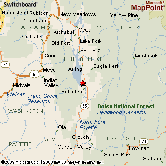 Cascade Lake Idaho Map Cascade, Idaho Area Map & More