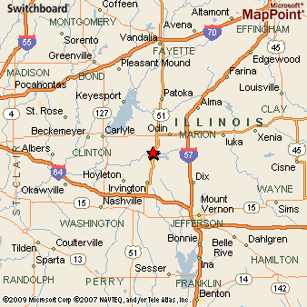 Central Illinois Map With Cities Central City, Illinois Area Map & More