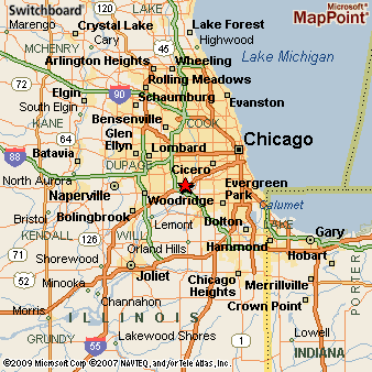 Illinois  on Map Courtesy Of Maps On Us