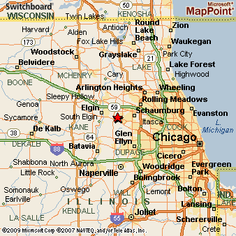 Streamwood, Illinois Area Map & More