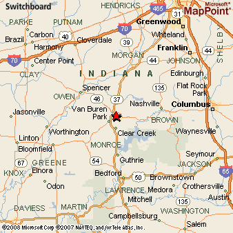 Bloomington Indiana On A Map Bloomington, Indiana Area Map & More