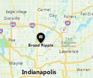 Area Map of Broad Ripple