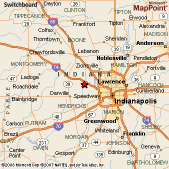 Brownsburg Indiana Area Map