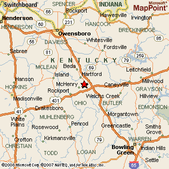 Beaver Dam, Kentucky Area Map & More