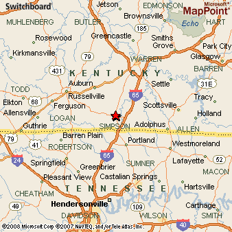 Franklin, Kentucky Area Map & More
