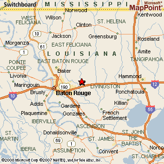 Denham Springs La Map Denham Springs, Louisiana Area Map & More