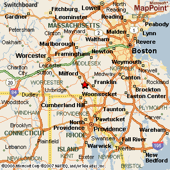 Where is Bellingham, Massachussetts? see area map & more