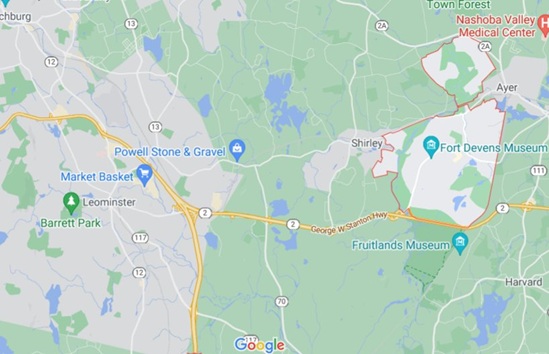 Fort Devens, Massachusetts Area Map