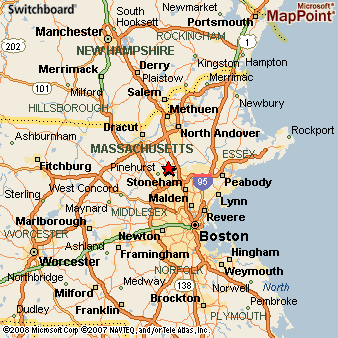 Wilmington, Massachussetts Area Map &amp; More