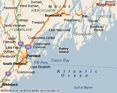 Bailey Island Maine Map Bailey Island, Maine Area Map & More