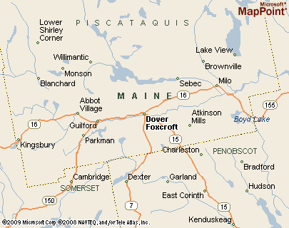 Dover Foxcroft Maine Map Dover-Foxcroft, Maine Area Map & More