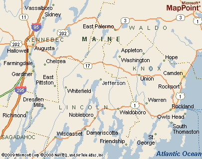 Jefferson, Maine Area Map & More