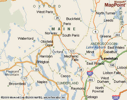 oxford map maine area