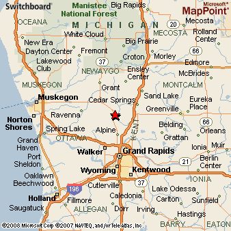 Sand Lake Michigan Map Sand Lake, Michigan Area Map & More