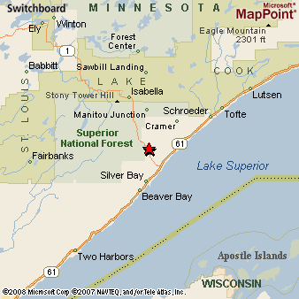 Finland, Minnesota Area Map & More