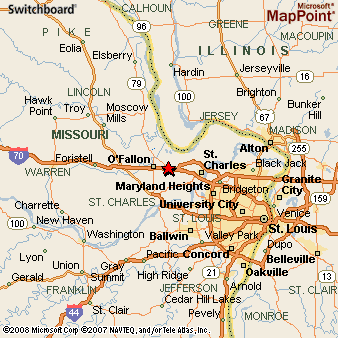 St Peters Mo Map St Peters, Missouri Area Map & More