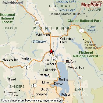 Columbia Falls Montana Map Kalispell Montana Area Map More
