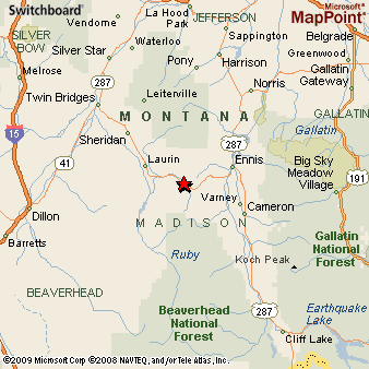 Virginia City Montana Area Map More