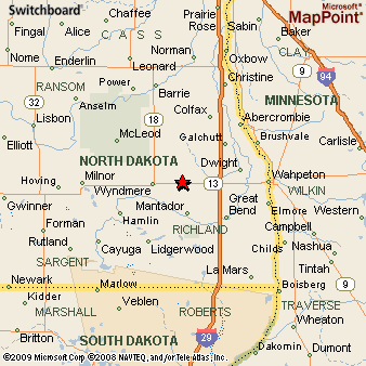 Where is Barney, North Dakota? see area map & more