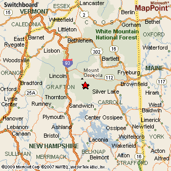 Waterville Valley, New Hampshire Area Map & More