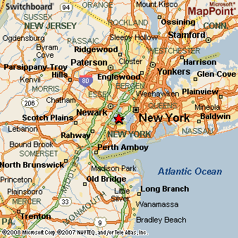 Bayonne, New Jersey Area Map